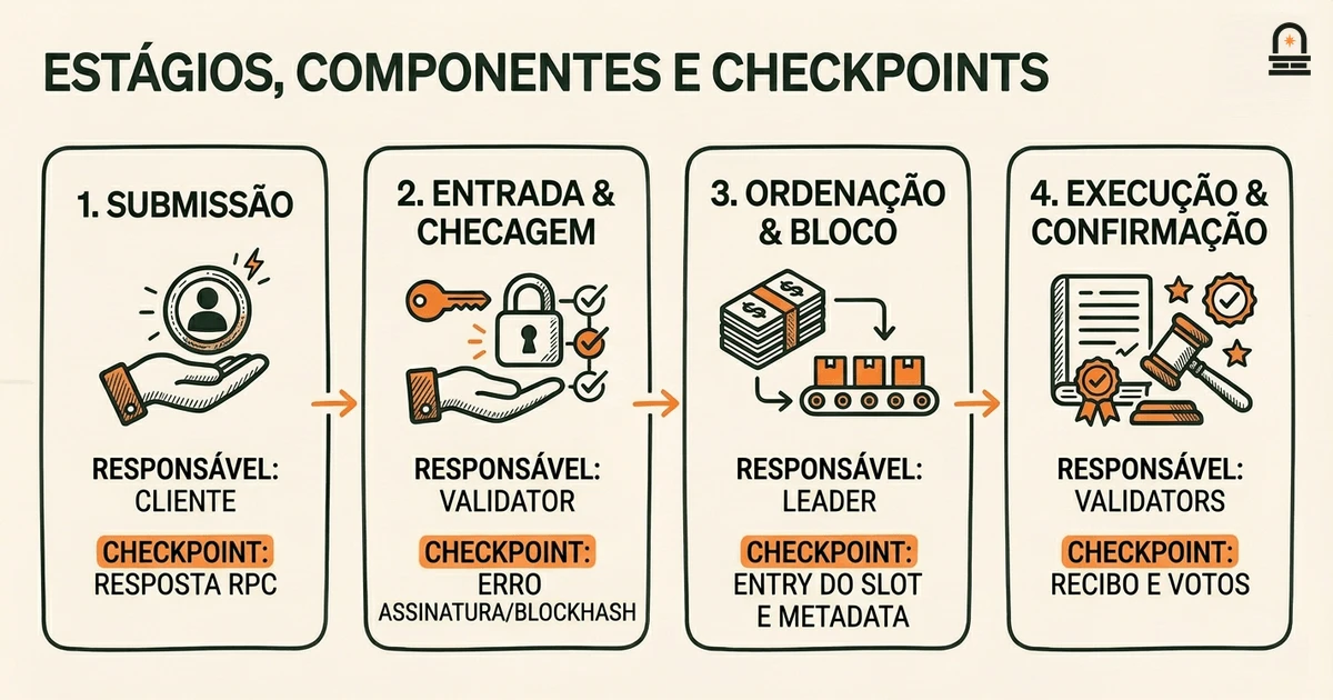 Estágios, Componentes e Checkpoints